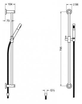 Душевой гарнитур Jorger Belledor 631.13.310.000 chrome