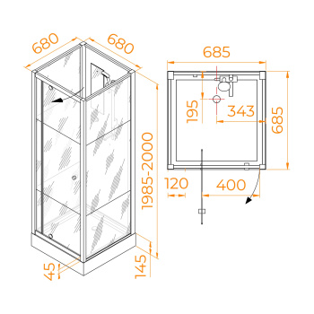 Душевая кабина RGW Andaman AN-207 900x1200 мм 411320792-95
