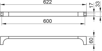 Полотенцедержатель Keuco Edition 11 11101130600 темный хром