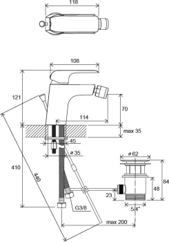 Смеситель для биде Ravak Flat FL 055.00 X070122