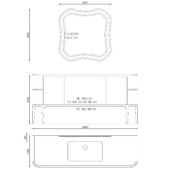 Комплект мебели Antonio Lupi ILBagno тумба напольная с раковиной 180x54, мраморная столешница, зеркало, Strada lucido/Rose/хром А0002423904