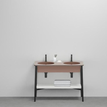 Раковина встраиваемая Cielo Catino Doppio CALAD NI 110 см коричневый