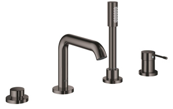Смеситель однорычажный для ванны GROHE Essence New, на 4 отверстия, темный графит 19578A01