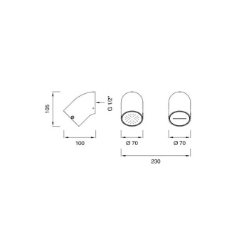 Верхний душ CEA Design Free Ideas FRE 188 S сталь