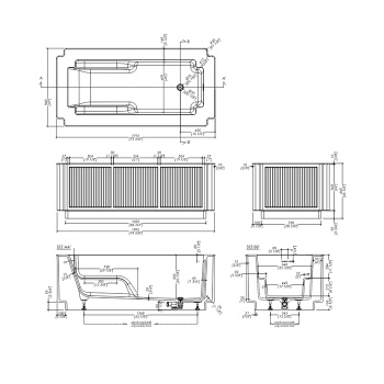 Ванна из искусственного камня Devon&Devon The Thirties 191.5x94 THIRTIES_VA