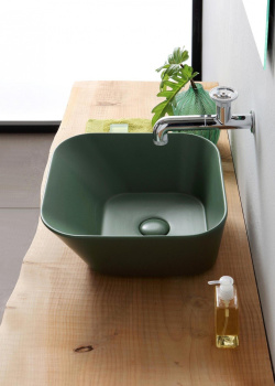 Раковина накладная Simas Wave WA03 mirto matt 42 см зеленый