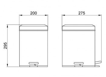 Ведро для мусора 6 литров Nofer 09111.06.S
