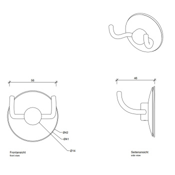 Крючок двойной Decor Walther Universal 900800 хром