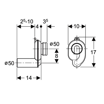 Сифон для писсуара Geberit 152.950.11.1 белый