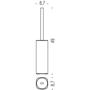 Туалетный ёрш Colombo Trenta напольный, чёрный матовый B3006.NM
