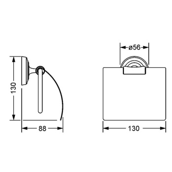 Держатель туалетной бумаги Jorger Belledor 631.00.014.035 с крышкой, серебряный никель