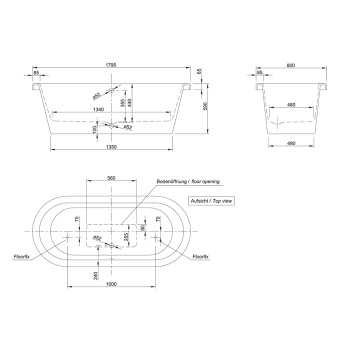 Ванна из искусственного камня KNIEF Loft 179.5x80 0100-067-06