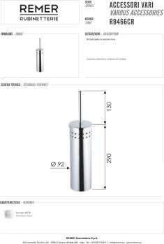 Ершик Remer напольный RB466CR