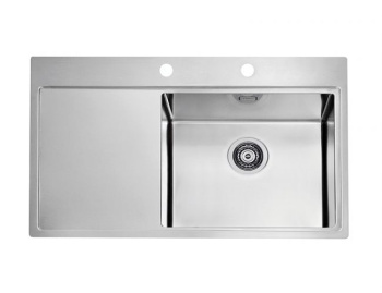 Кухонная мойка Alveus Pure 50 1103653, в комплекте с сифоном сталь