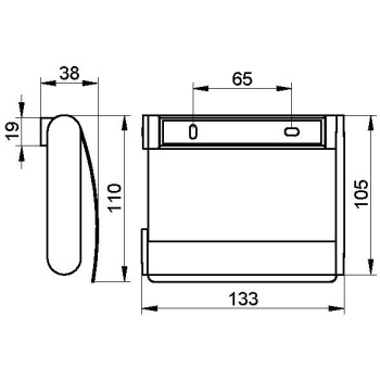 Держатель туалетной бумаги Keuco Plan 14960070000 с крышкой, нержавеющая сталь