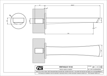 Излив Gessi Ventaglio 72103.726 Warm Bronze Brushed PVD
