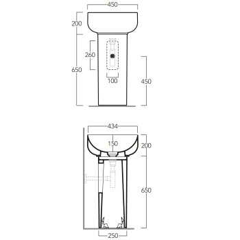 Колонна под раковину круглая см Simas Bormio CN300bi белый