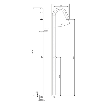 Душевая колонна с одним выходом OUTSIDE Fima Carlo Frattini Outdoor нержавеющая сталь F5970X1MINOX