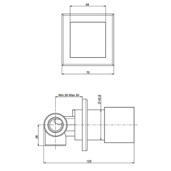 Переключатель поток Fima Carlo Frattini Zeta на 2 источника, чёрный матовый F3963N2NS