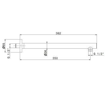 Кронштейн для верхнего душа OLE Kerama Marazzi хром 27670KM.21.018