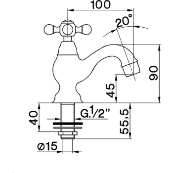 Кран Cisal Arcana Ceramic AC00090021 хром