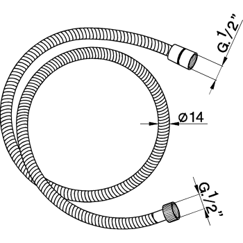 Душевой шланг Cisal Shower 150 см, хром ZA00901021