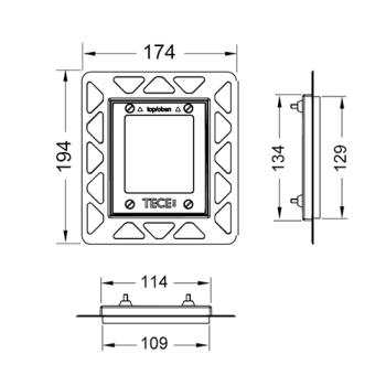 Рамка монтажная  Tece Teceloop 9242649 хром