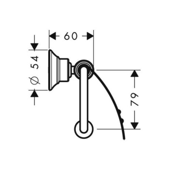 Axor Montreux Держатель для туалетной бумаги, подвесной, цвет: шлиф.никель 42036820