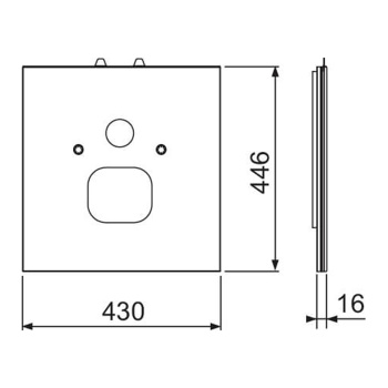 Панель смыва Tece Tecelux 9650109 белый