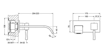 Смеситель для раковины Jorger Turn 623.20.366.000 хром