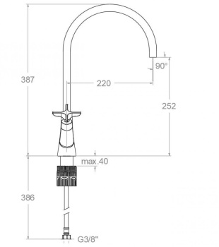 Смеситель для кухни Ramonsoler Adagio чёрный 910601NM