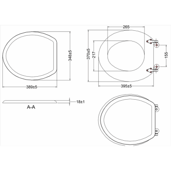Сиденье для унитаза Burlington S13 белый