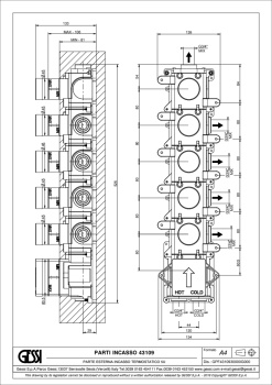 Скрытая часть смесителя Gessi 43109.031 Chrome