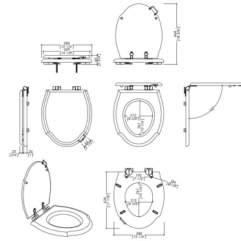 Сиденье для унитаза из массива дуба Devon&Devon Westminster темный/петли хром 3IBSEWESWENGECP