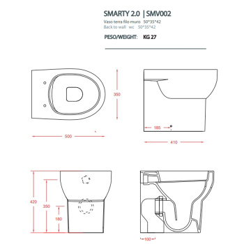 Унитаз напольный Artceram Smarty SMV002 01 00 белый