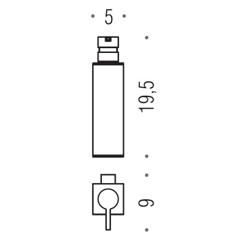 Дозатор мыла подвесной Colombo MiniQ чёрный матовый B9343.NM
