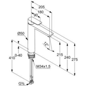 Смеситель для раковины Kludi Pure&style 402960575 хром
