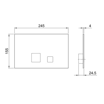 Клавиша смыва Fantini Af/21 для GEBERIT SIGMA8, SIGMA12, черный матовый 91 13 8403