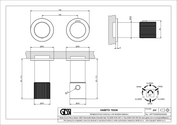 Смеситель для душа Gessi 70536.727 Brass Brushed PVD