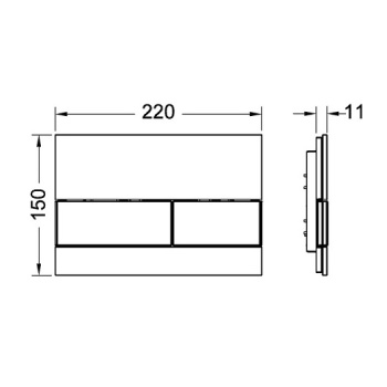 Клавиша смыва Tece Tecesquare 9240803 белый/зеленый