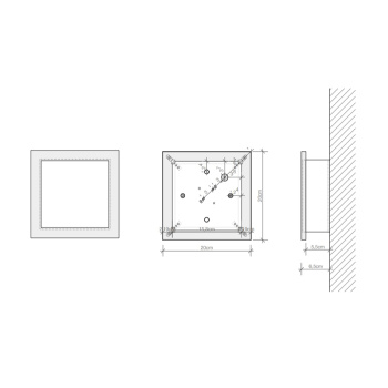 Светильник потолочный Decor Walther Kubic 20 21x21x6.5 1x R7S 78mm max. 60W, никель сатинированный 211334