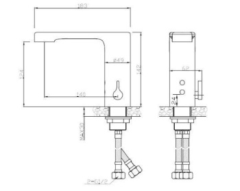Смеситель для раковины Nofer 07260M.LN сенсорный, черный
