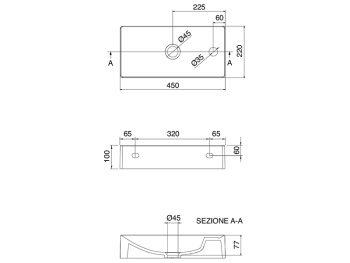 Раковина подвесная Scarabeo SOFT-HUNG-CUBE 1501