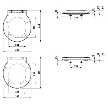 Laufen VAL Сиденье для унитаза 450x395x50мм для 8.2028.1, цвет: белый/микролифт (Последние 12шт продаем с унитазами со склада!)