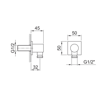 Шланговое подсоединение Fantini Milano черный матовый 91 13 9417