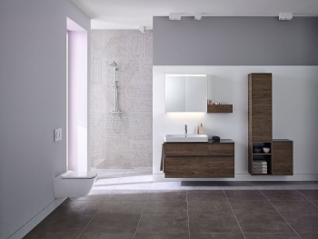 Шкаф пенал Geberit Smyle Square 36 500.361.JR.1 подвесной Пекан