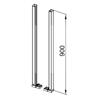 TECE Удлиненные опоры для модулей TECEprofil, регулировка высоты 200 - 500 мм, комплект 2 шт