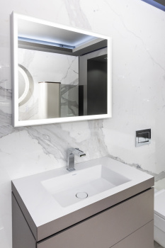 Комплект Модуль с раковиной DURAVIT L-Cube 80x48x85см, базальт матовый, подвесной RASPR002
