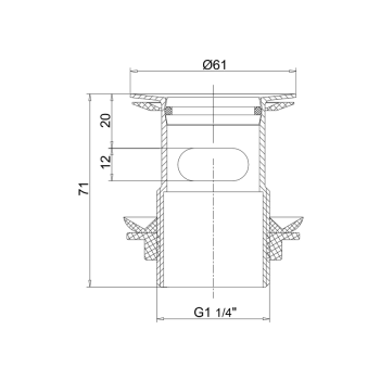 Слив для раковины Burlington Arcade ARCW18 NKL никель