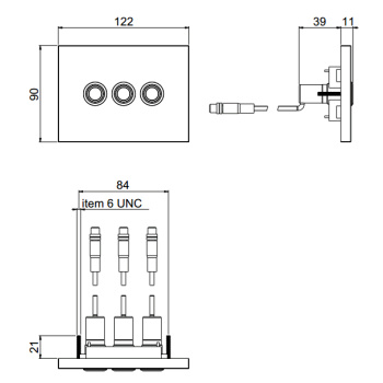 Переключатель Carimali MyDream c 2 кнопками для хромотерапии и белого света хром 0P004-CR
